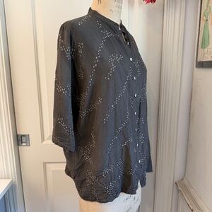 11.11 eleven eleven silk blouse with bandhani shibori dyed pattern